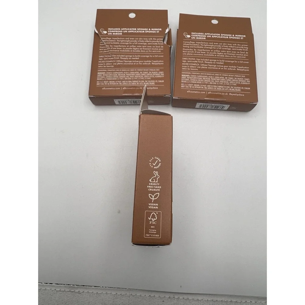 New 3x elf Camo‎ Powder Foundation .28oz 8g Tan 460 W Bronze Lot Of 3
